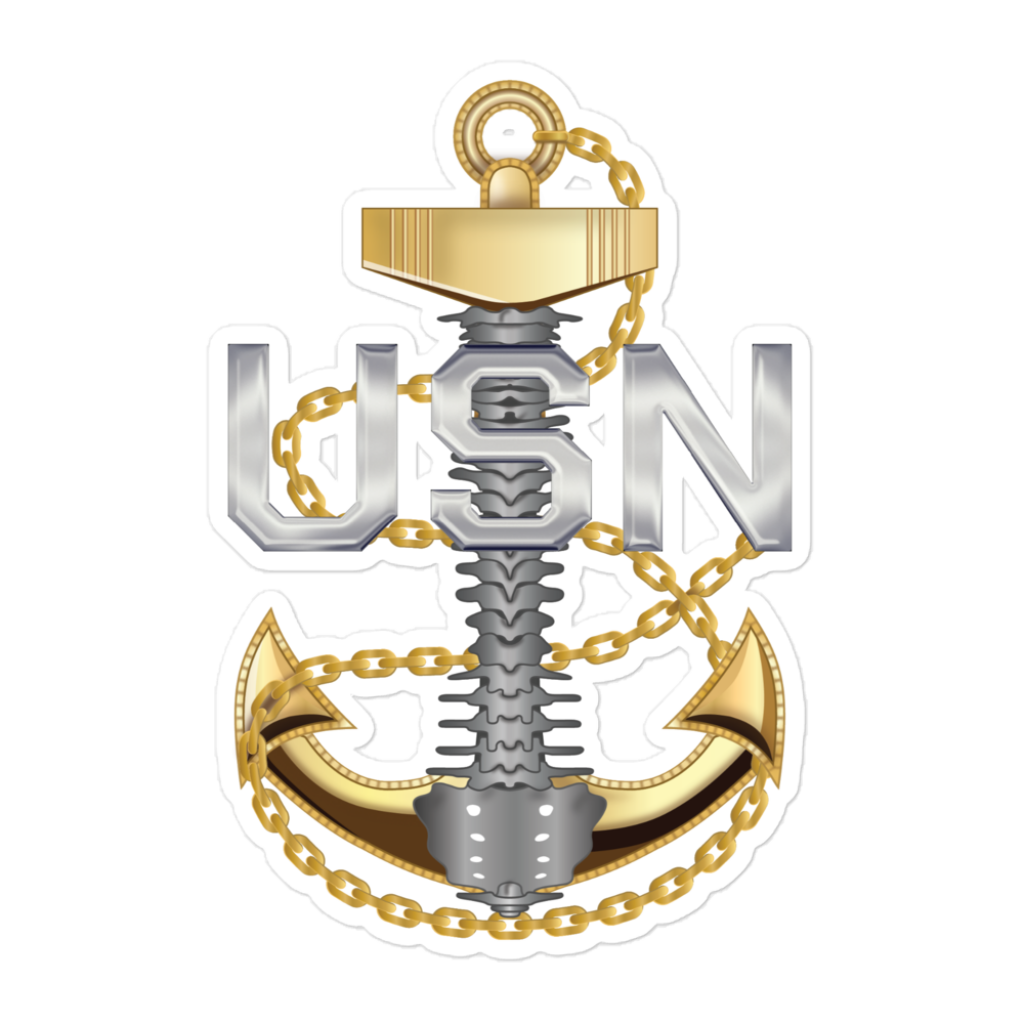 Chief Petty Officer Anchor Sticker V1-Backbone