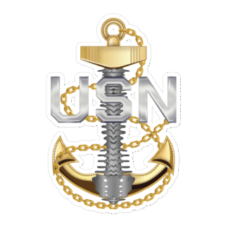 Chief Petty Officer Backbone Anchor Sticker