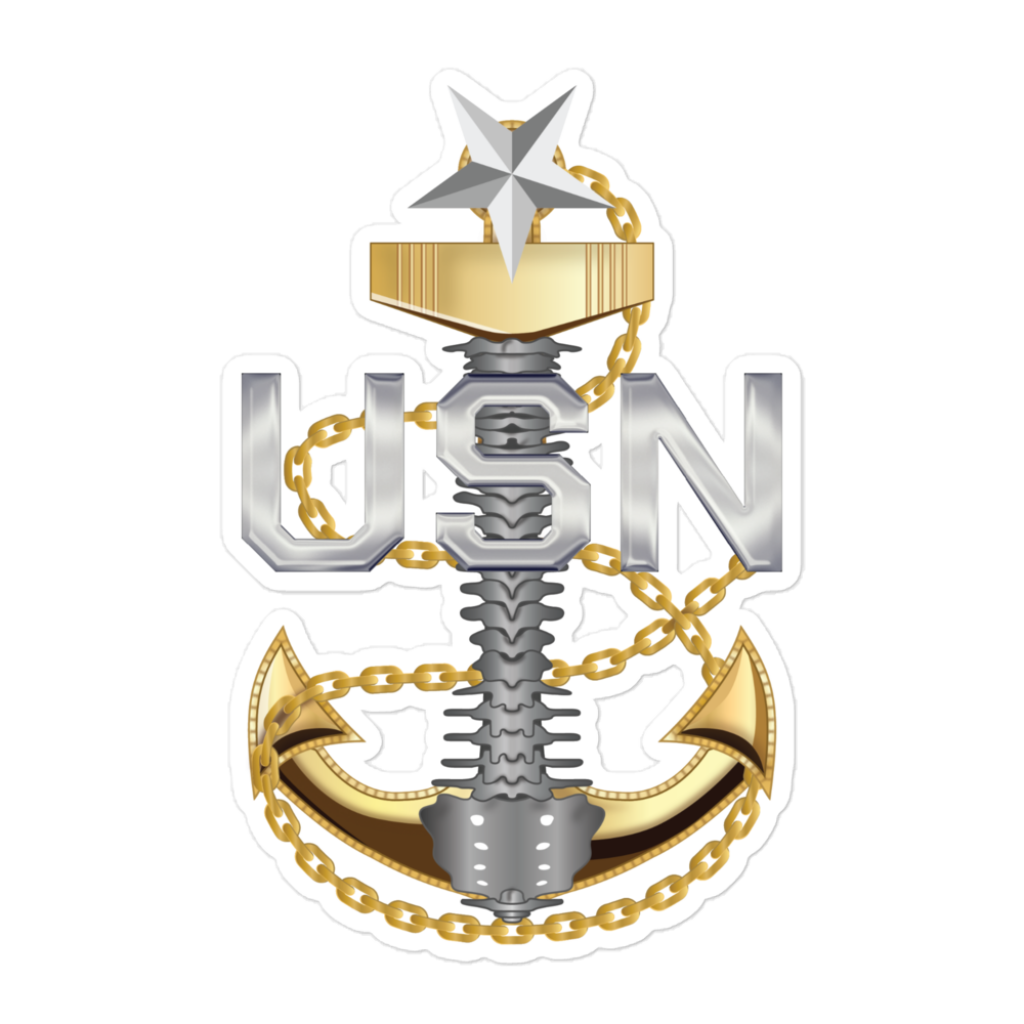 Senior Chief Petty Officer Anchor Sticker V1-Backbone