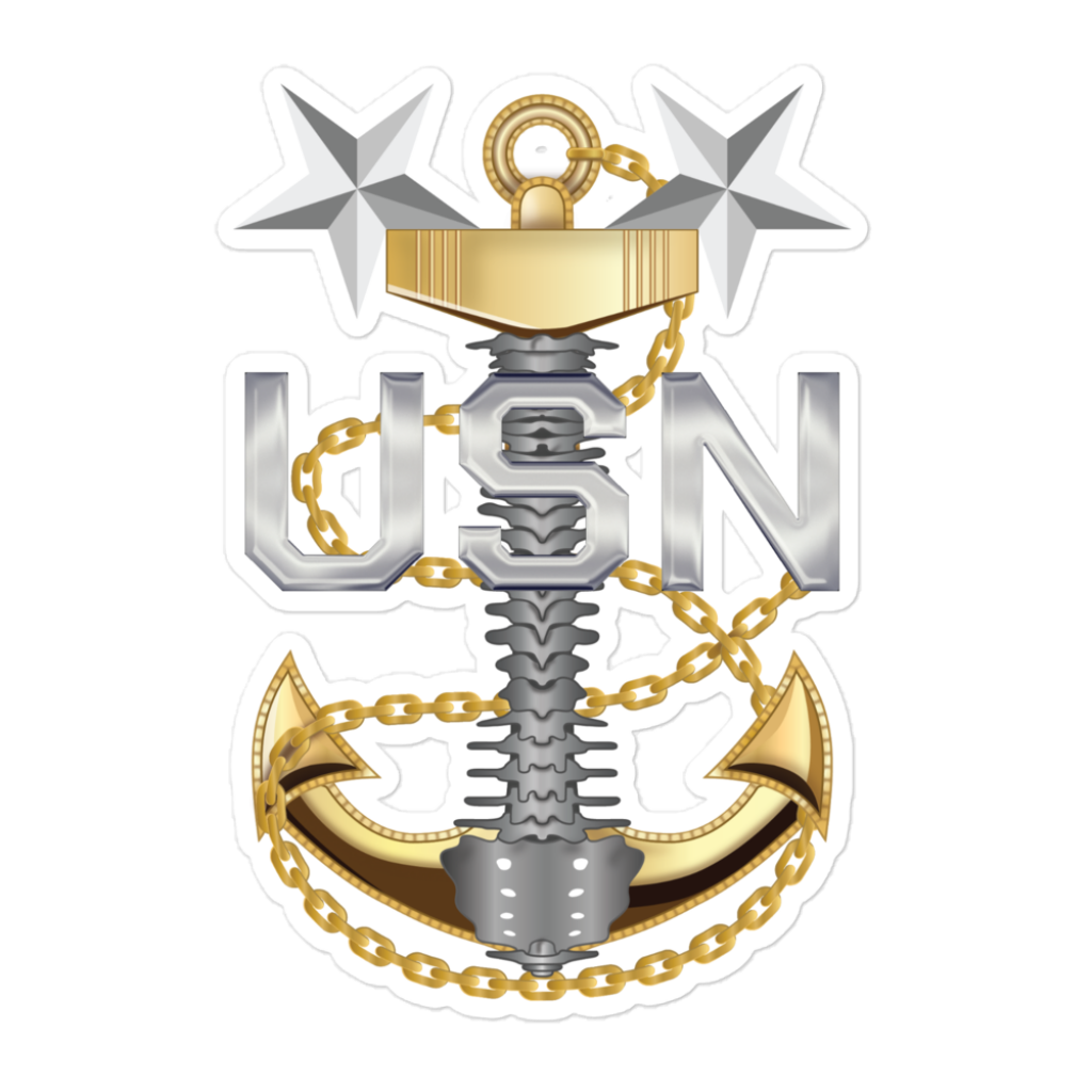 Master Chief Petty Officer Anchor Sticker V1-Backbone