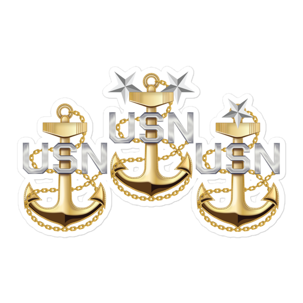 Navy Chief Triad of Anchors Sticker