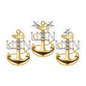 Navy Chief Triad of Anchors Sticker