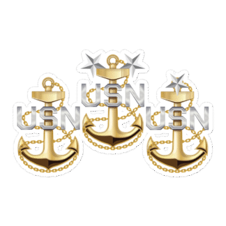 Navy Chief Triad of Anchors Sticker