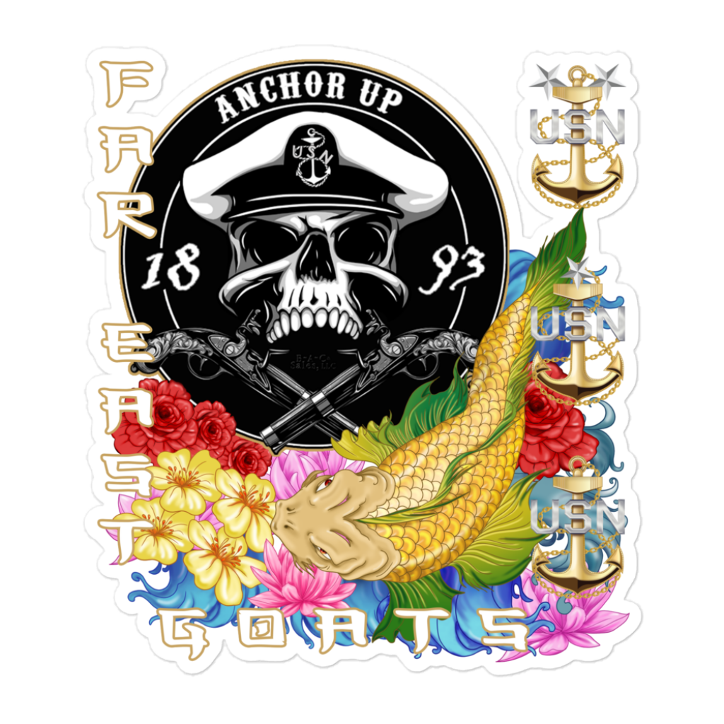 Far East Goats Anchor Up 1893 Sticker