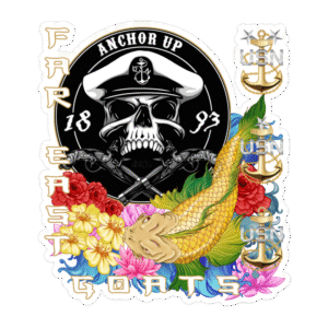 Far East Goats Anchor Up 1893 Sticker