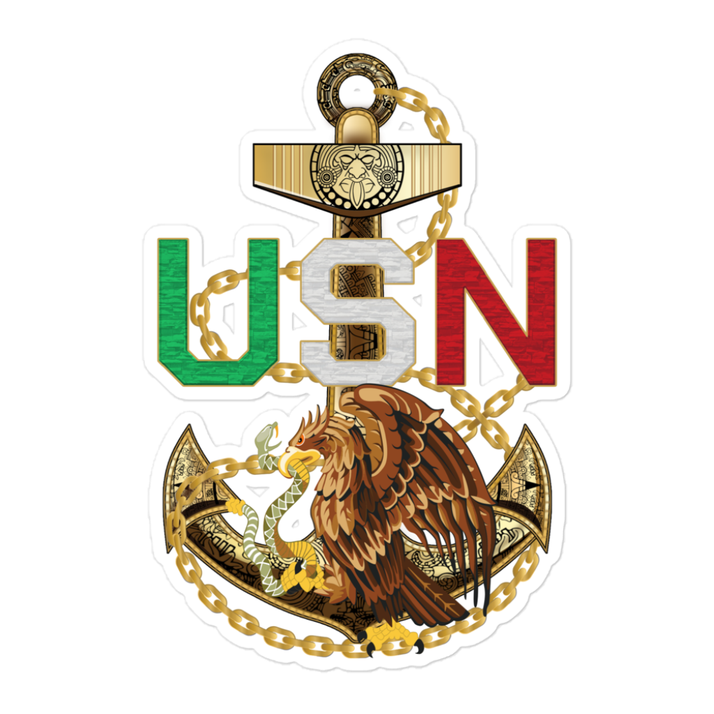 Chief Petty Officer Anchor Sticker V1-Mexican Themed