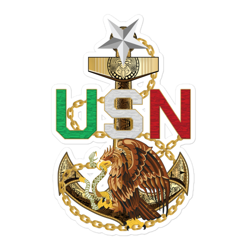 Senior Chief Petty Officer Anchor Sticker V1-Mexican Themed