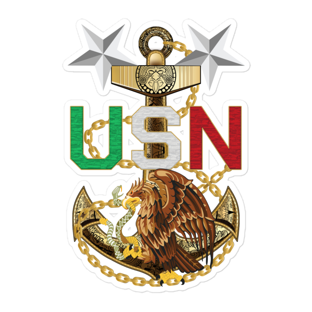 Master Chief Petty Officer Anchor Sticker V1-Mexican Themed