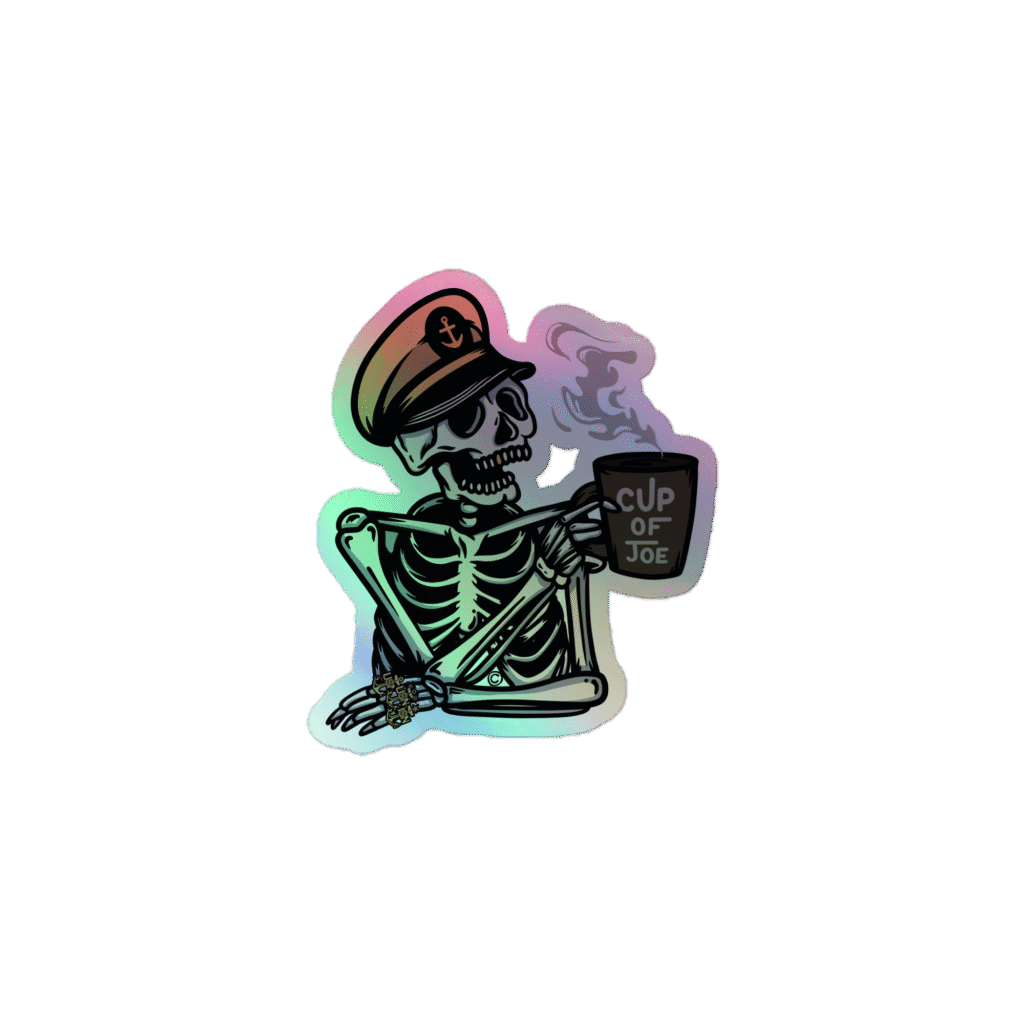 Skeleton Joe Holographic stickers