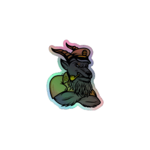 Male Goat Holographic Stickers
