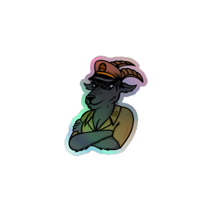 Female Goat Holographic Stickers - Image 2