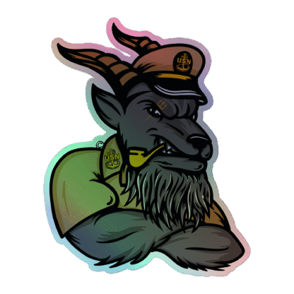 Male Goat Holographic Stickers - Image 2