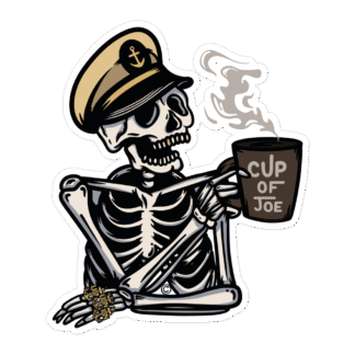 Skeleton Joe Die-Cut Stickers