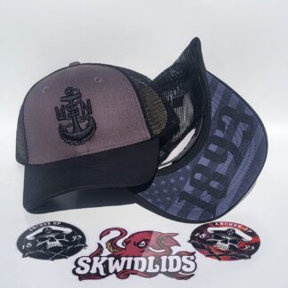 Black & Gray Trucker Snapback