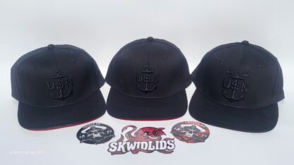 Black on Black Red Bottom FlexFit - Image 2