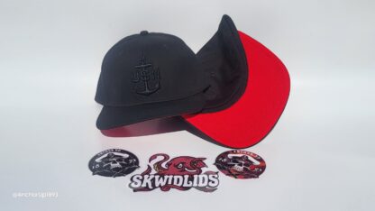 Black on Black Red Bottom FlexFit - Image 3