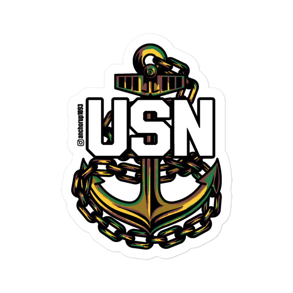 Chief Petty Officer Anchor Sticker V2-Camo