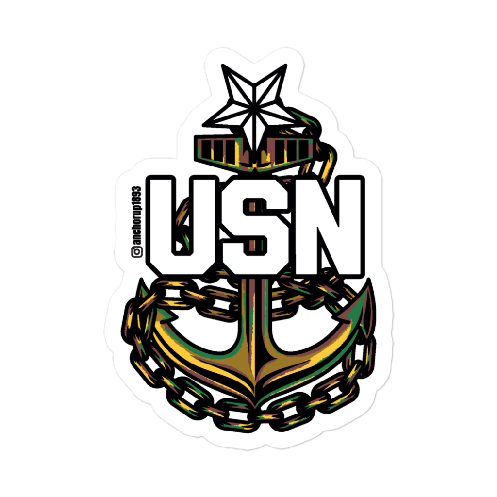 Senior Chief Petty Officer Anchor Sticker V2-Camo