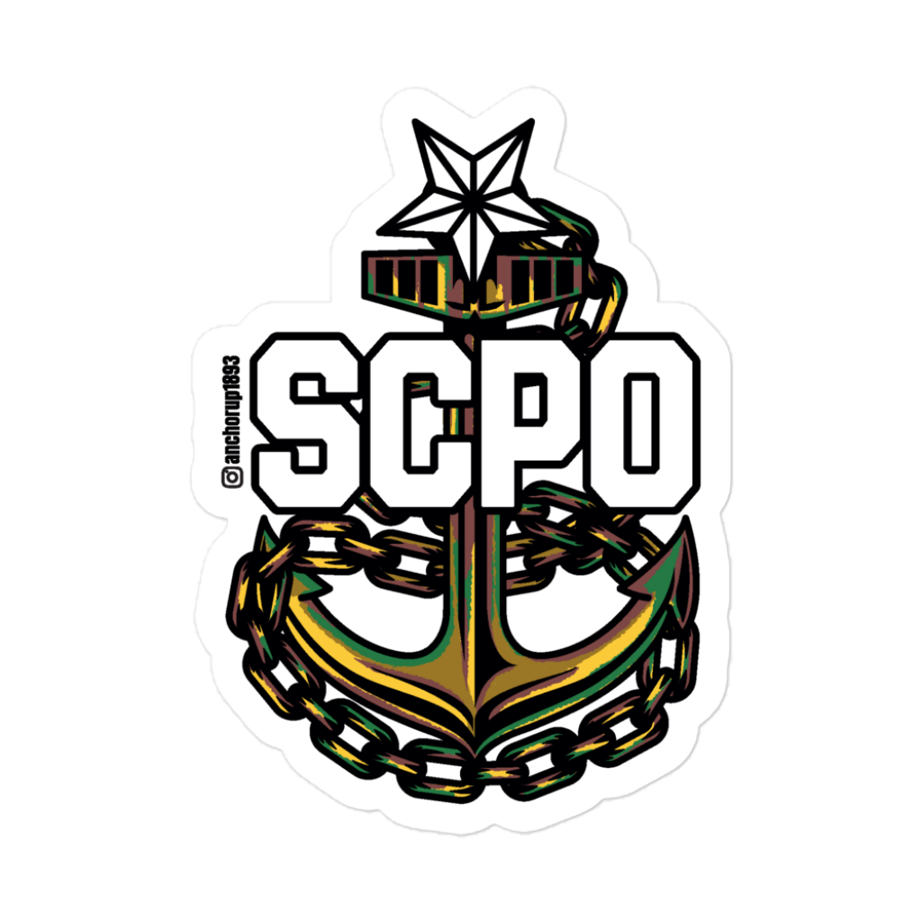 Senior Chief Petty Officer Anchor Sticker V3-Camo