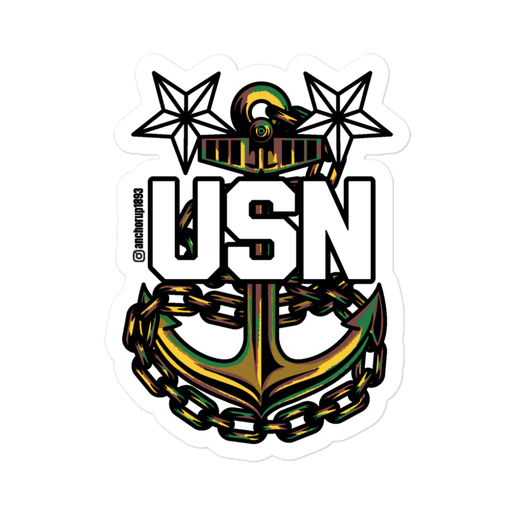 Master Chief Petty Officer Anchor Sticker V2-Camo